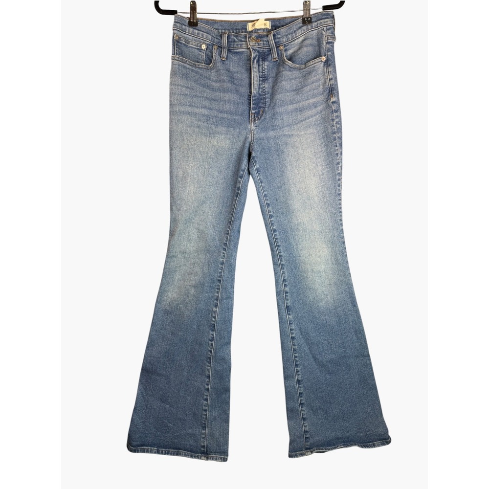 Madewell Skinny Flare Jeans High Rise Medium Wash Blue Denim Women Size 29